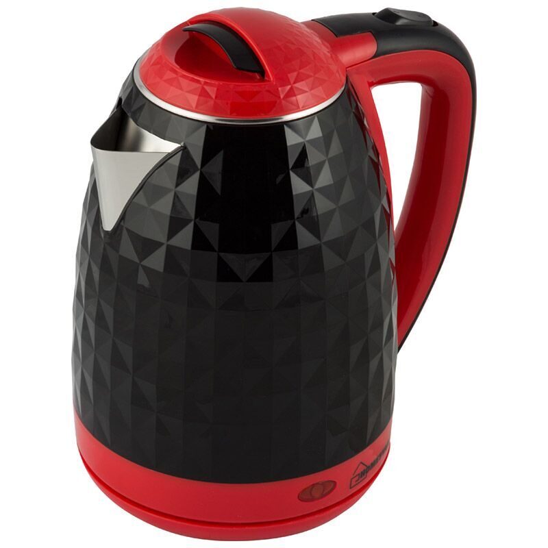 Чайник электрический HOMESTAR HS-1015, металл-пластик, 1.8 л, 1500 Вт, черно-красный